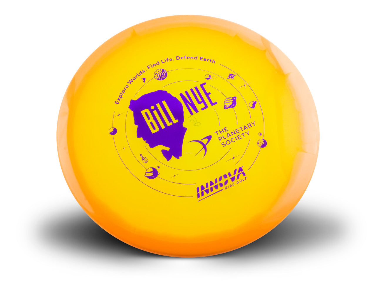 Innova Disc Golf Canada Halo Champion Mako3 Bill Nye Collab Edition Limited Production Innova Disc Golf Canada Champion Mako3 Midrange Flexible Premium feel Ideal for Controlled Shots Straight Shooter Reliable Fade Great Glide No fade No turn Beginner Friendly