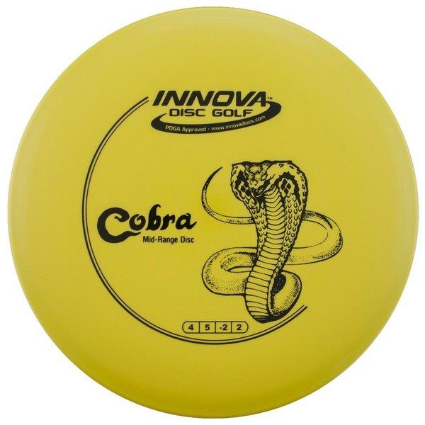 INNOVA DISC GOLF CANADA Cobra Midrange
Excellent grip Lightweight options available Good for beginners Great for learning techniques
Grippy feel Flexible in cooler conditions Great for distance and control Maintains stability over time Comfortable for grip