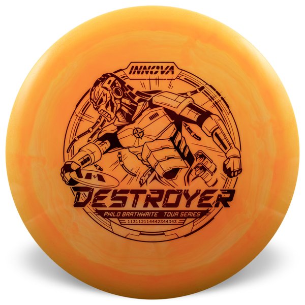Destroyer Star (Philo Brathwaite 2025 Tour Series) INNOVA DISC GOLF CANADA Destroyer
Distance Driver Slick Finish Versatile Colors Great Durability and grip Overstable Impact Resistant Improved Glide Flexible in cooler conditions Great for distance and control Maintains stability over time