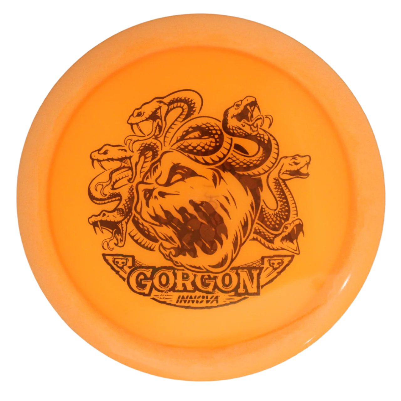 Innova Disc Golf Canada Halloween Limited Edition Proto Colour Glow Champion Gorgon Distance Driver INNOVA DISC GOLF CANADA Gorgon Distance Driver Quality grip High Speed Long Distance Ideal for Power Throws Reliable Fade high glide grippy durable
Glows in dark