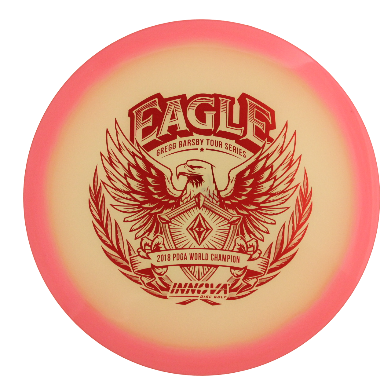 Eagle Proto Glow Halo Champion (Gregg Barsby 2024 Tour Series) INNOVA DISC GOLF CANADA Eagle
Fairway Driver Reduced Friction Smooth Release Medium Glide Competitive Option Comfortable Hold Consistent Control Better Grip Flexible Overuse Impact Control