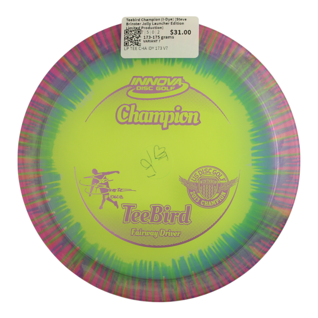 Teebird Champion (I-Dye) (Steve Brinster Jolly Launcher Edition - Limited Production)