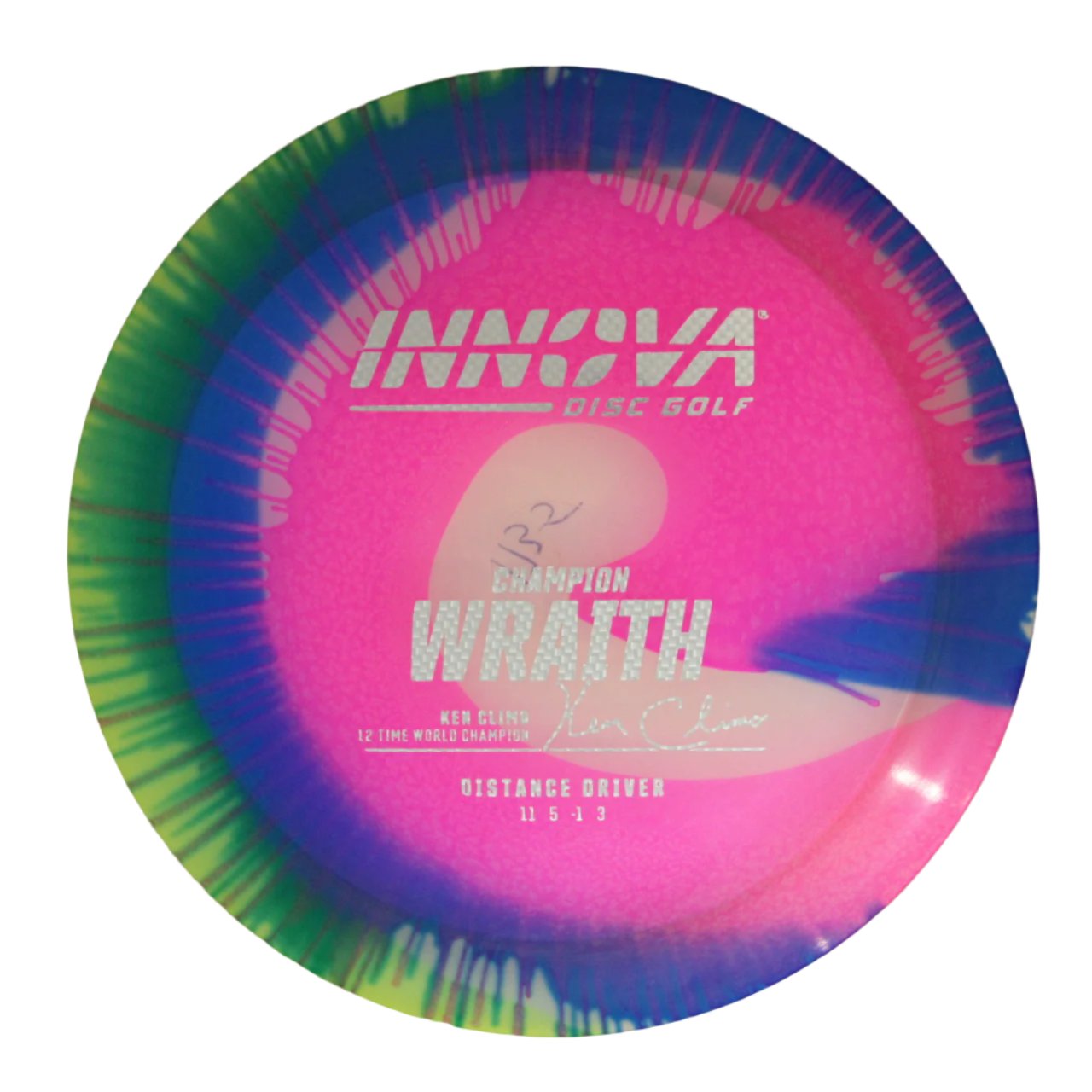 Innova Disc Golf Canada Champion I-Dye Wraith Distance Driver Distance Driver Overstable Cold Reliable Experienced Players Headwind Use Highly Flexible Weather Consistent high glide forehand friendly