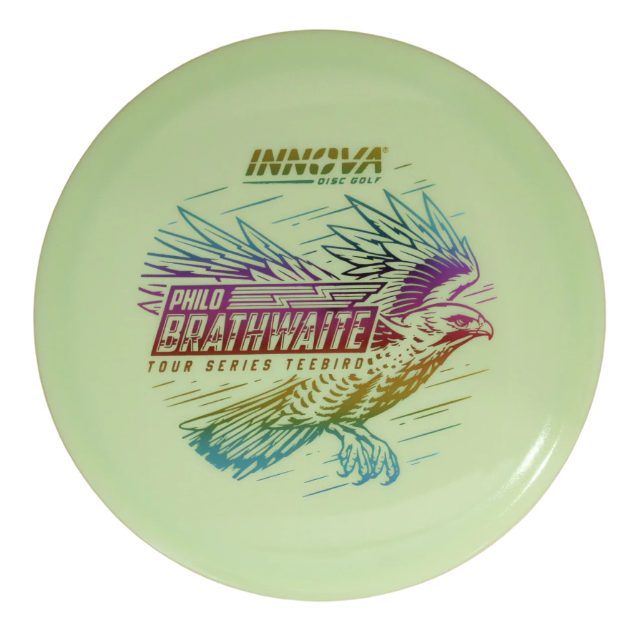 Teebird Proto Glow Star (Philo Brathwaite 2024 Tour Series) Teebird Glow Fairway Driver Glows in the dark Charges in sunlight Good grip for night rounds Maintains durability of premium plastics Provides visibility at night Can be used in various conditions