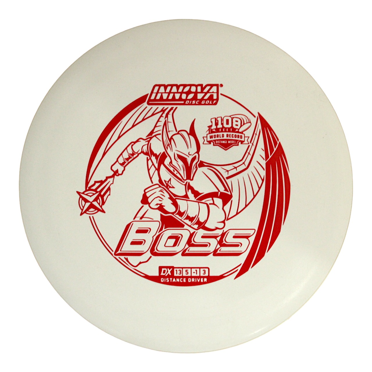 INNOVA DISC GOLF CANADA Boss
Distance Driver Grippy feel Good durability Flexible in cooler conditions Great for distance and control Maintains stability over time Comfortable for grip Lightweight