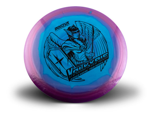 Valkyrie Halo Star (Jessica Weese 2024 Tour Series) Grippy feel Good durability Flexible in cooler conditions Great for distance and control Maintains stability over time Comfortable for grip