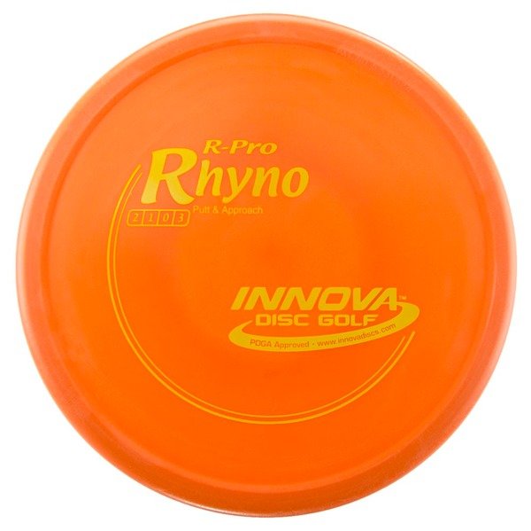 Innova Disc Golf Rhyno Champion Putter Firm grip High durability Stable flight path Premium pricing Resistant to scratches Ideal for advanced players