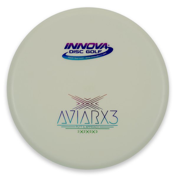 Innova Disc Golf Canada Champion AviarX3 Aviar X3 Innova Disc Golf Canada AviarX3 Putt & Approach Disc INNOVA DISC GOLF CANADA
PUTT AND APPROACH
STABLE PUTTER
BC ONTARIO
SPIN PUTTS
ONE DISC ROUNDS
Grippy feel Great durability Flexible in cooler conditions Great for distance and control Maintains stability over time Comfortable for grip