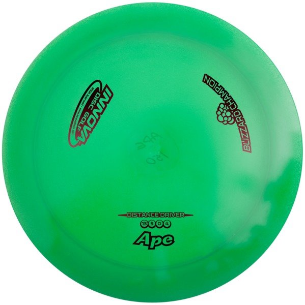 Innova Disc Golf Canada Blizzard Champion Ape
DISTANCE DRIVERS
STABLE
BC ONTARIO
DURABLE
Distance hyzers
HEADWIND DRIVES
Power sidearm
CLEAR
Firm grip High durability Stable flight path Resistant to scratches Ideal for advanced players