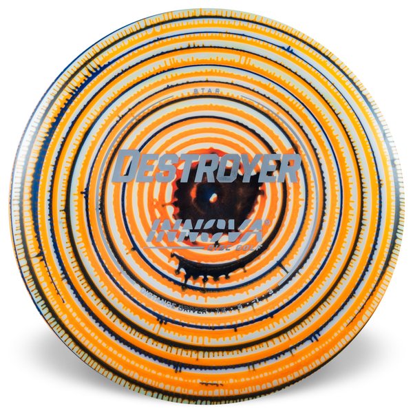 Innova Disc Golf Canada Star I-
Dye Destroyer Distance Driver Distance Driver Slick Finish Versatile Colors Great Durability and grip Overstable Impact Resistant Improved Glide Flexible in cooler conditions Great for distance and control Maintains stability over time Comfortable for grip