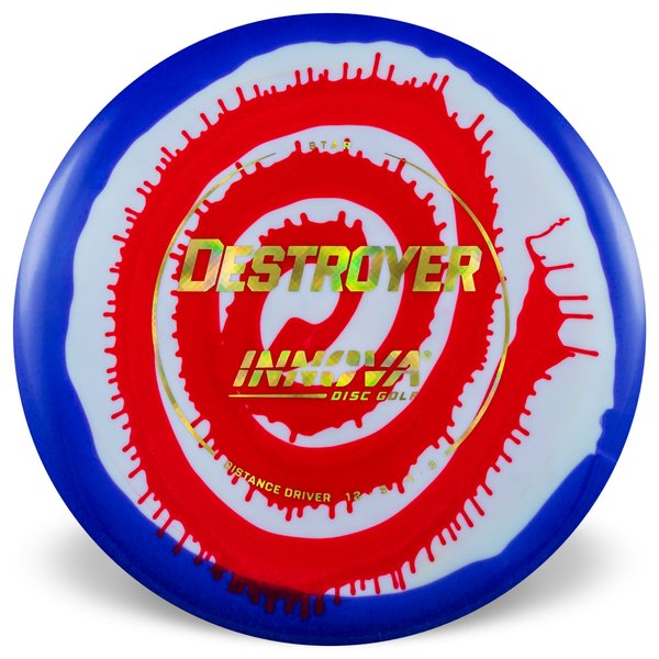 Innova Disc Golf Canada Star I-
Dye Destroyer Distance Driver Distance Driver Slick Finish Versatile Colors Great Durability and grip Overstable Impact Resistant Improved Glide Flexible in cooler conditions Great for distance and control Maintains stability over time Comfortable for grip
