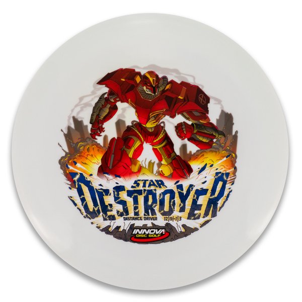 Innova Disc Golf Canada Star Destroyer Distance Driver Distance Driver Slick Finish Versatile Colors Great Durability and grip Overstable Impact Resistant Improved Glide Flexible in cooler conditions Great for distance and control Maintains stability over time Comfortable for grip