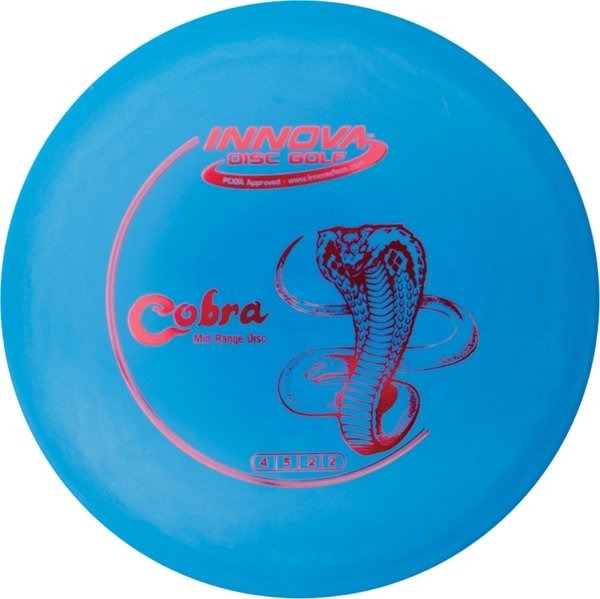 INNOVA DISC GOLF CANADA Cobra Midrange
Excellent grip Lightweight options available Good for beginners Great for learning techniques
Grippy feel Flexible in cooler conditions Great for distance and control Maintains stability over time Comfortable for grip