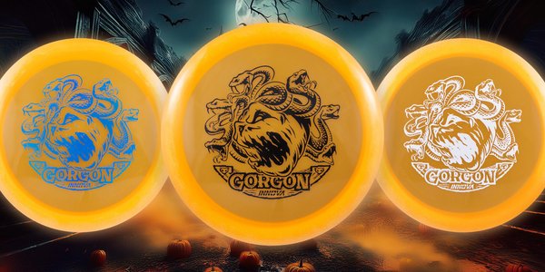 Innova Disc Golf Canada Halloween Limited Edition Proto Colour Glow Champion Gorgon Distance Driver INNOVA DISC GOLF CANADA Gorgon Distance Driver Quality grip High Speed Long Distance Ideal for Power Throws Reliable Fade high glide grippy durable
Glows in dark