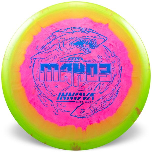 Innova Disc Golf Canada Champion Mako3 Midrange Flexible Premium feel Ideal for Controlled Shots Straight Shooter Reliable Fade Great Glide No fade No turn Beginner Friendly