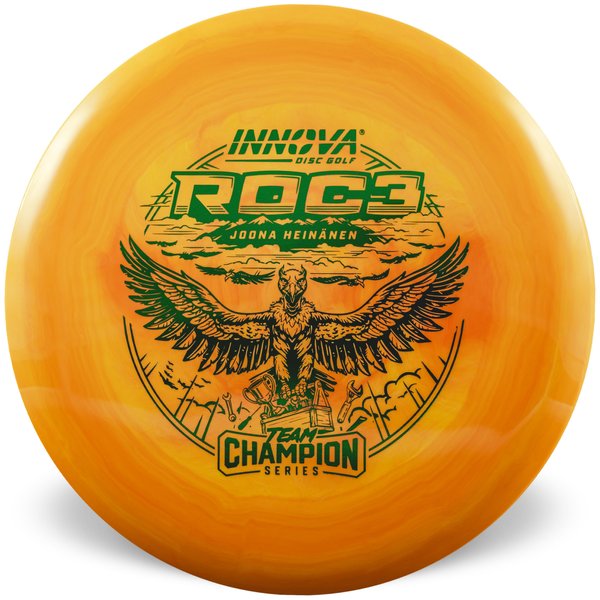 Roc3 Star (Joona Heinänen 2025 Tour Series) Midrange Firm grip High durability Stable flight path Resistant to scratches Ideal for advanced players overstable low glide
forehand shots