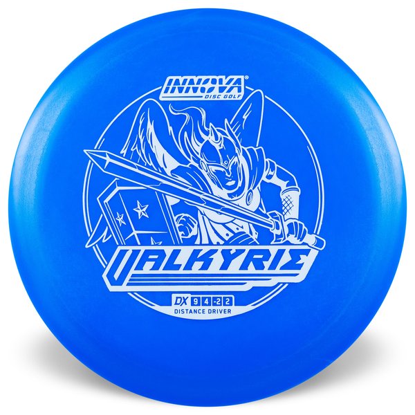 Innova Disc Golf Canada Champion Dx Valkyrie Distance Driver Grippy feel base durability Flexible in cooler conditions Great for distance and control Maintains stability over time Comfortable for grip Straight shots