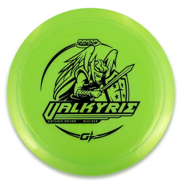 Innova Disc Golf Canada Champion Gstar Valkyrie Distance Driver Grippy feel base durability Flexible in cooler conditions Great for distance and control Maintains stability over time Comfortable for grip Straight shots