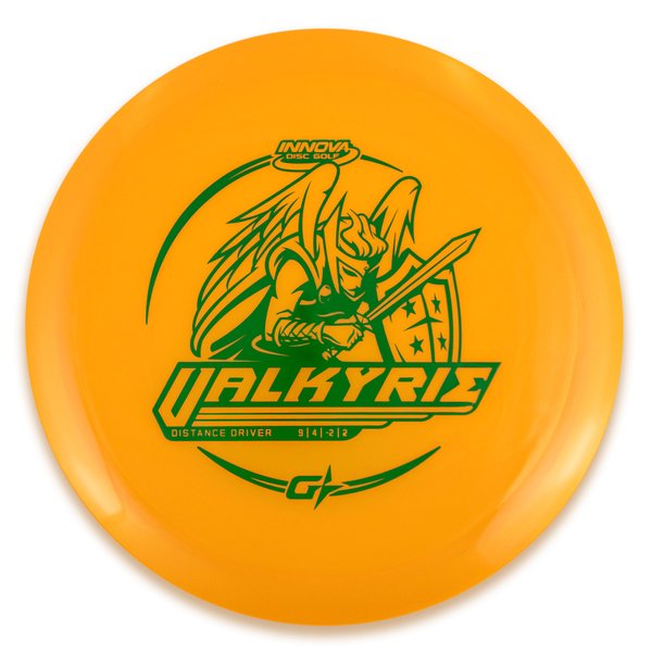 Innova Disc Golf Canada Champion Gstar Valkyrie Distance Driver Grippy feel base durability Flexible in cooler conditions Great for distance and control Maintains stability over time Comfortable for grip Straight shots