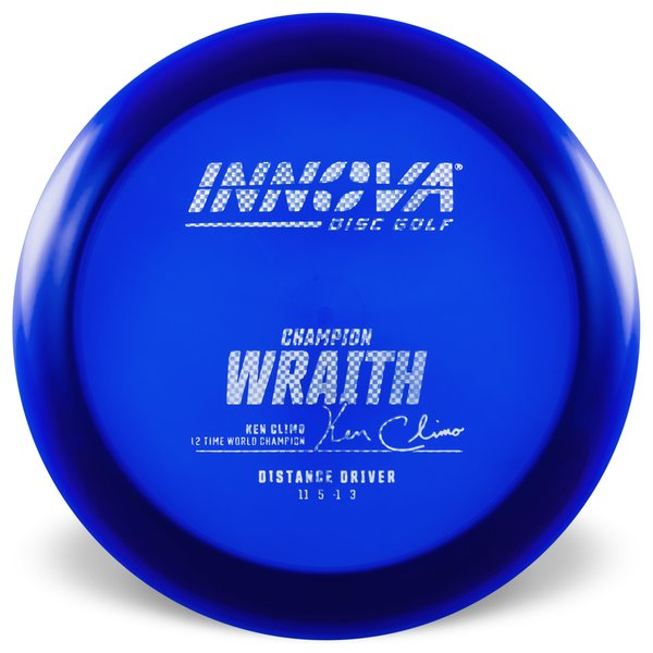 Innova Disc Golf champion Wraith Distance Driver Overstable Cold weather Reliable Experienced Players Headwind Use clear plastic all Weather Consistent high glide forehand friendly good grip premium feel