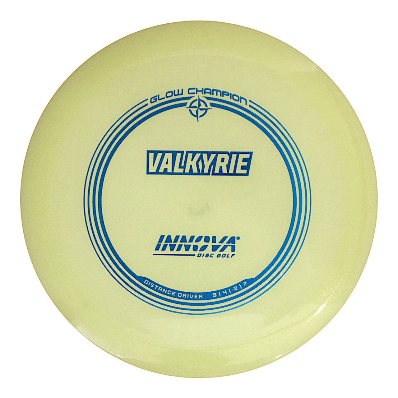 Innova Disc Golf Canada Champion Glow Valkyrie Distance Driver Grippy feel	Good durability	Flexible in cooler conditions	Great for distance and control	Maintains stability over time	Comfortable for grip Straight shots
