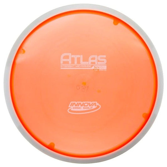 Innova Disc Golf Canada Champion Atlas Mid-Range Grippy feel	Good durability	Flexible in cooler conditions	Great for distance and control	Maintains stability over time	Comfortable for grip
