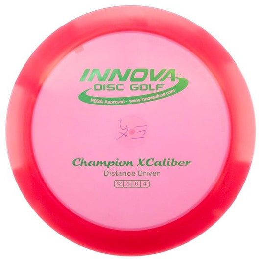 INNOVA DISC GOLF CANADA	xcaliber	Champion	Distance Driver
Wind Resistant	High Speed	Good Glide	Ideal for Power Throws overstable
