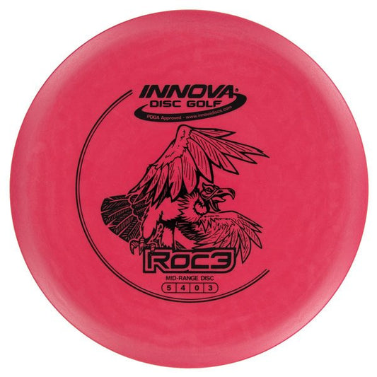 NNOVA DISC GOLF CANADA	Roc3
Midrange	Firm grip	good durability	Stable flight path		Resistant to scratches	Ideal for advanced players overstable  moderate glide
forehand shots
