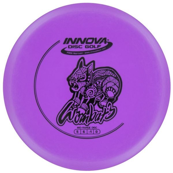 INNOVA DISC GOLF CANADA
Wombat3	Dx Midrange understable	Flat Releases	Same flight pattern over time  good for Quick release	Increased Control
 and Grips Well		Low Stress	High Grip
