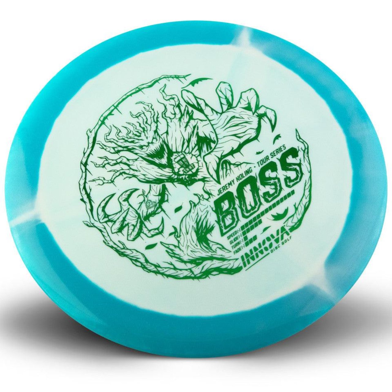 Innova Disc Golf Canada Jeremy Koling 2024 Tour Series Halo Star Boss INNOVA DISC GOLF CANADA	Boss	Distance Driver	Longer Lifespan	Good Fade	Smooth Release	Textured Surface INNOVA DISC GOLF CANADA	Boss
Distance Driver	Grippy feel	Great durability	Flexible in cooler conditions	Great for distance and control	Maintains stability over time	Comfortable for grip Lightweight

