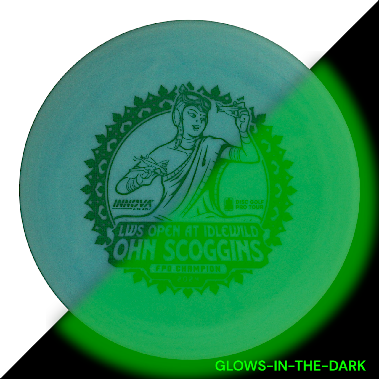 Innova Disc Golf Canada Proto Glow JK Pro Aviar (Ohn Scoggins Commemorative Ed) Putt & Approach Disc