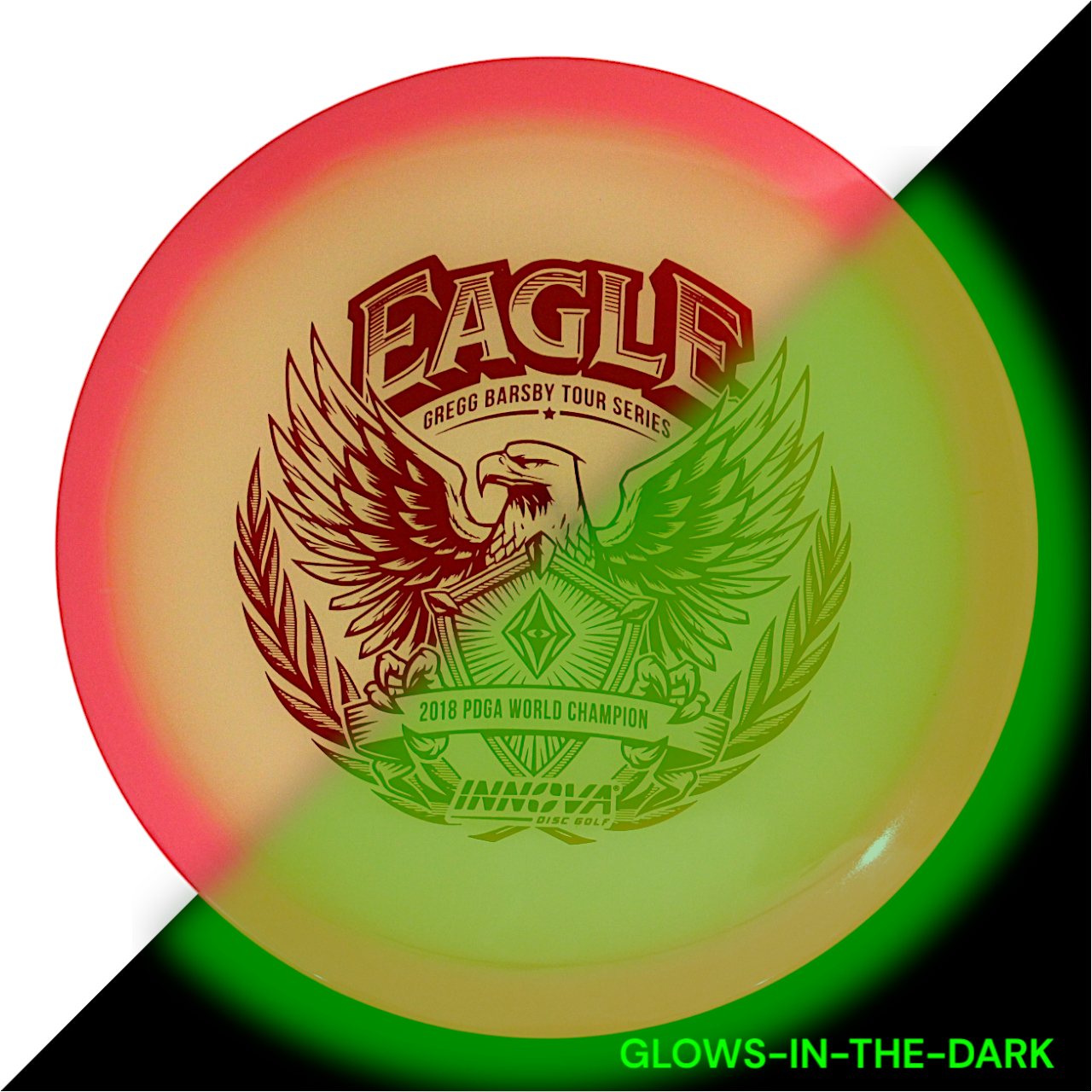 Eagle Proto Glow Halo Champion (Gregg Barsby 2024 Tour Series) INNOVA DISC GOLF CANADA	Eagle
 Fairway Driver	Reduced Friction	Smooth Release	Medium Glide	Competitive Option Comfortable Hold	Consistent Control	Better Grip	Flexible Overuse	Impact Control

