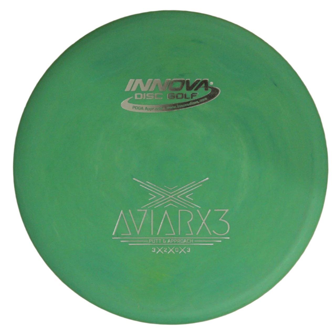 Innova Disc Golf Canada Champion AviarX3 Aviar X3 Innova Disc Golf Canada AviarX3 Putt & Approach Disc INNOVA DISC GOLF CANADA
PUTT AND APPROACH
STABLE PUTTER
BC ONTARIO
SPIN PUTTS
ONE DISC ROUNDS
Grippy feel	Great durability	Flexible in cooler conditions	Great for distance and control	Maintains stability over time	Comfortable for grip

