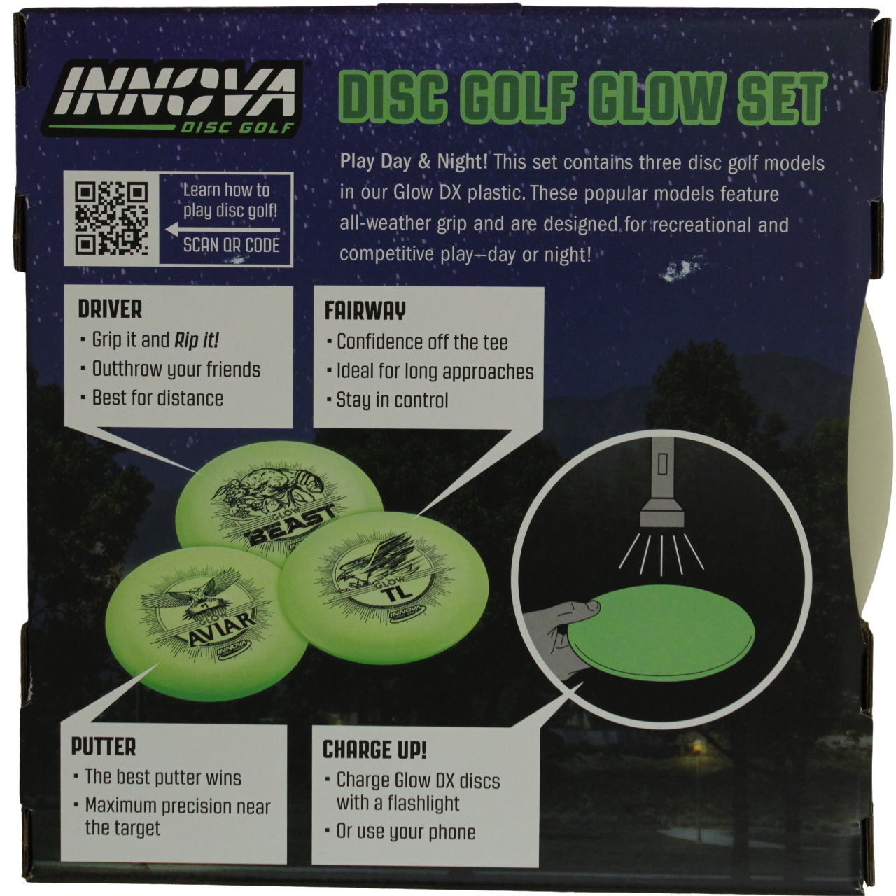 3-Pack Classic Glow DX Disc Golf Set