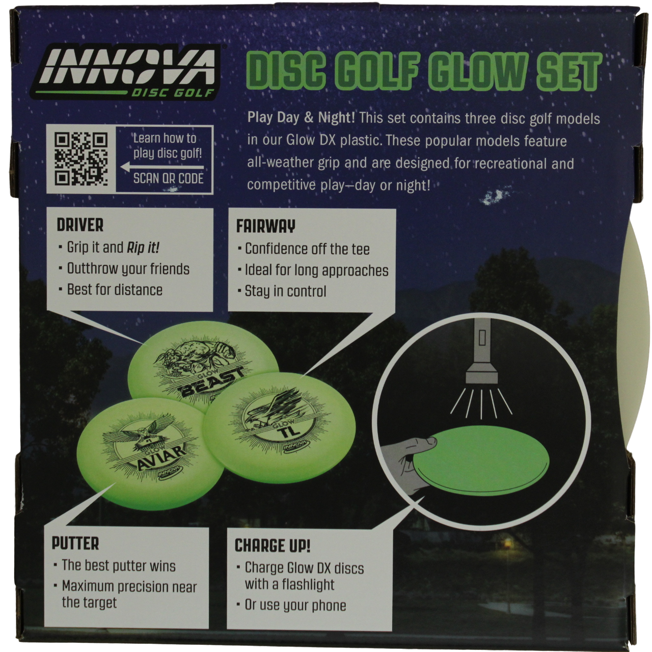 3-Pack DX Glow Disc Golf Set