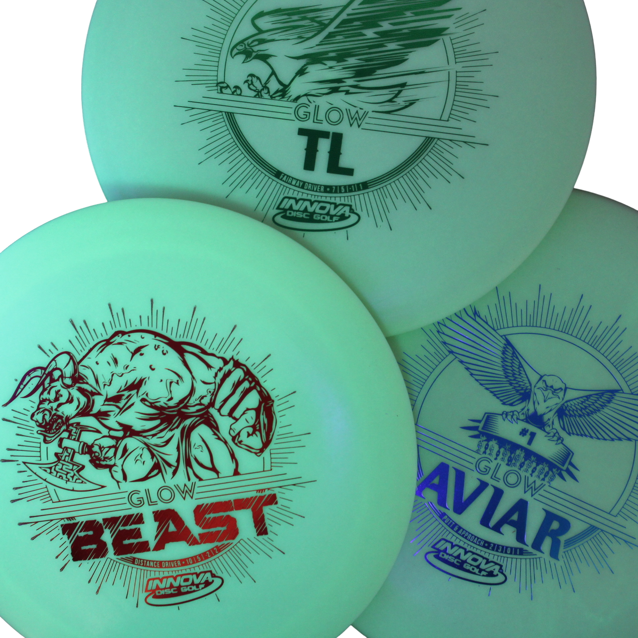 3-Pack Classic Glow DX Disc Golf Set