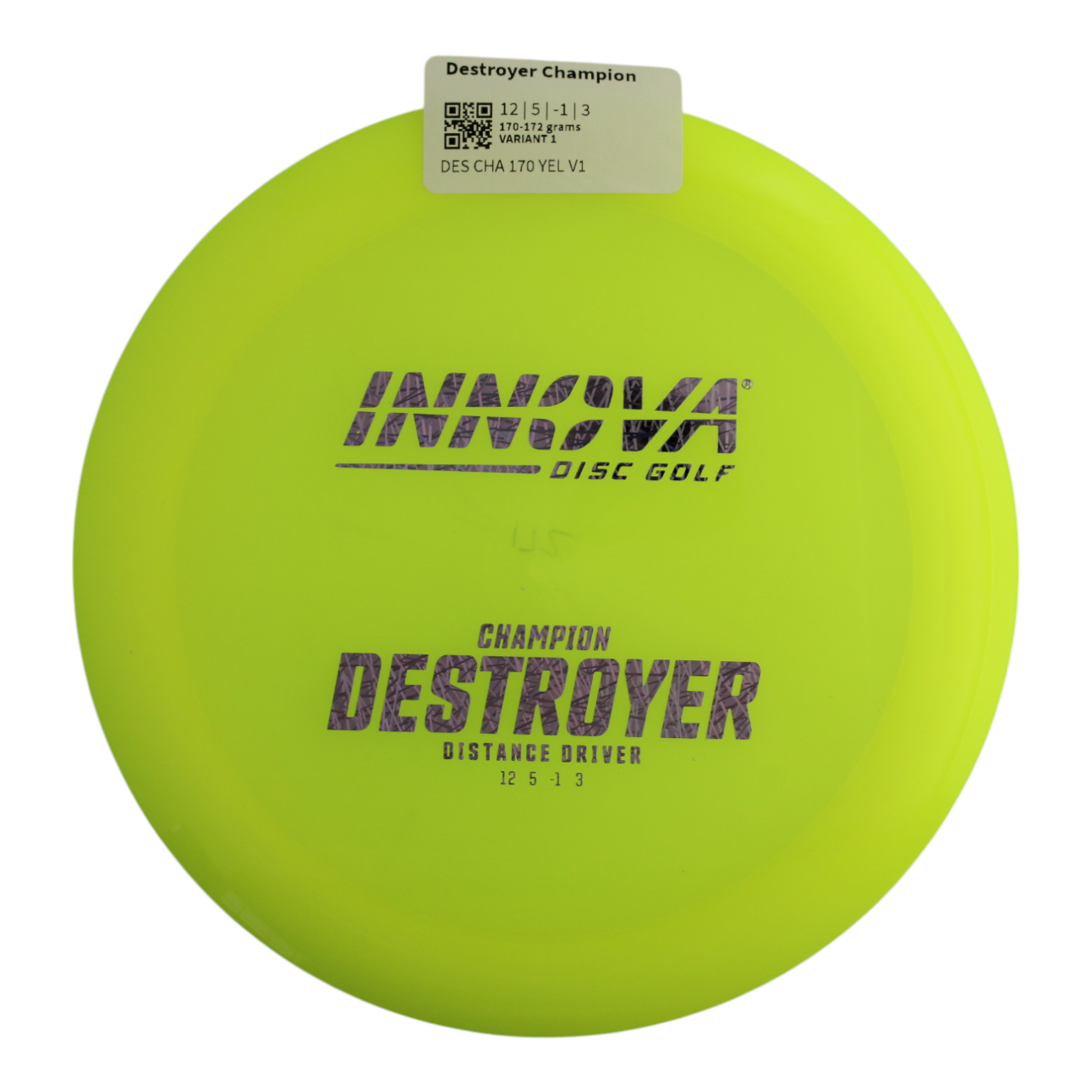 INNOVA DISC GOLF CANADA	Destroyer
Distance Driver	Slick Finish	Versatile Colors	Great Durability	Overstable	Impact Resistant	Improved Glide Flexible in cooler conditions	Great for distance and control	Maintains stability over time	Comfortable for grip

