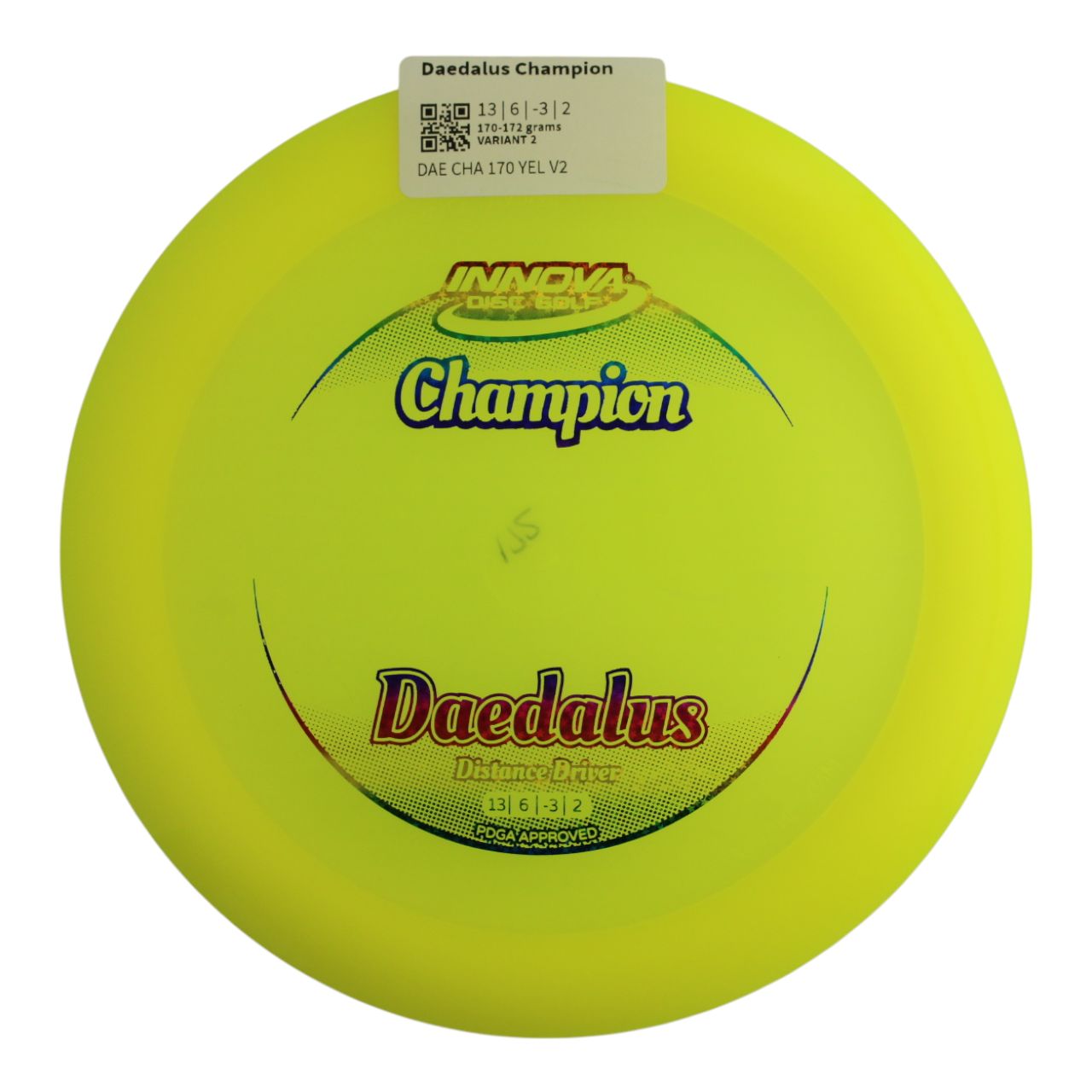 Innova Disc Golf Champion Daedalus Distance Driver 	Grippy feel	Good durability	Flexible in cooler conditions	Great for distance and control	Maintains stability over time	Comfortable for grip
