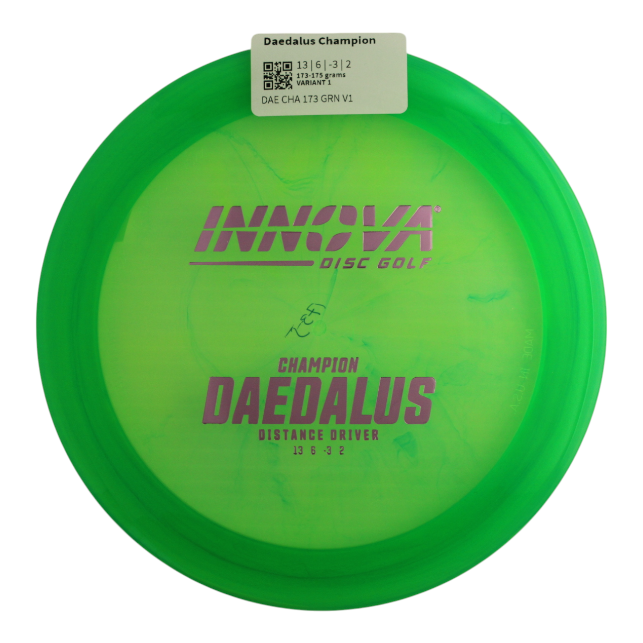 Innova Disc Golf Champion Daedalus Distance Driver 	Grippy feel	Good durability	Flexible in cooler conditions	Great for distance and control	Maintains stability over time	Comfortable for grip
