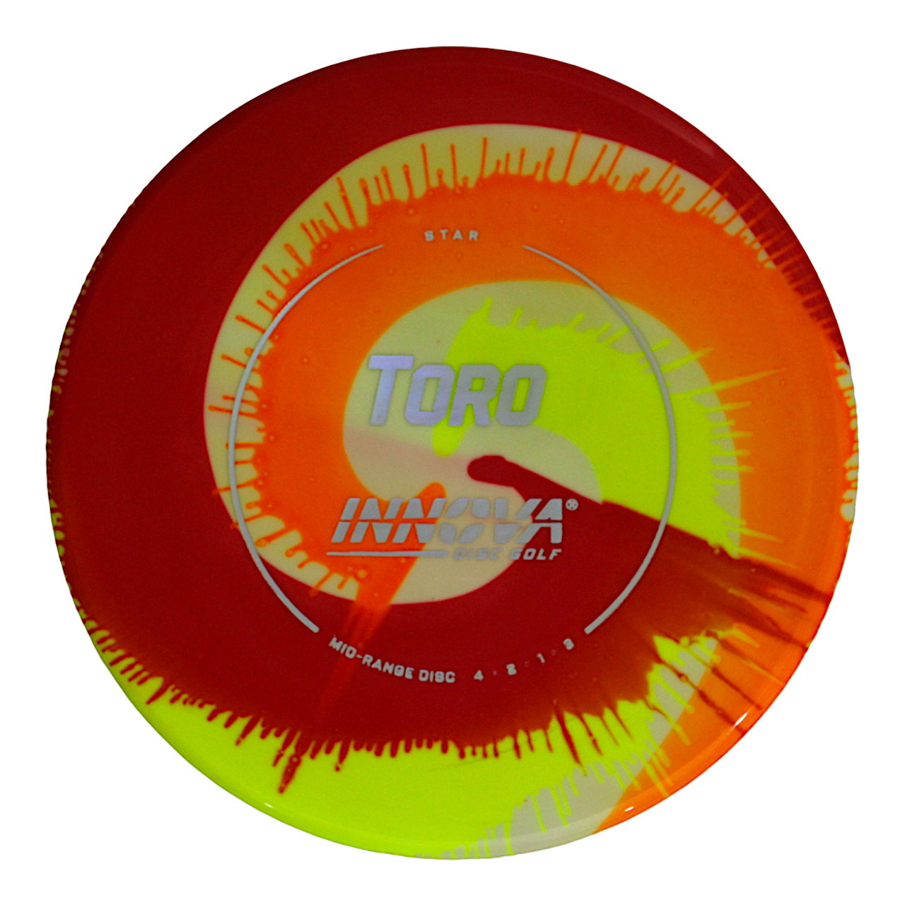 Innova Disc Golf Canada Star I-Dye Toro Mid-Range Disc Putter	Flexible	Premium Opaque	Soft Grip	Reliable Fade	Comfortable Feel	Controlled Turn
