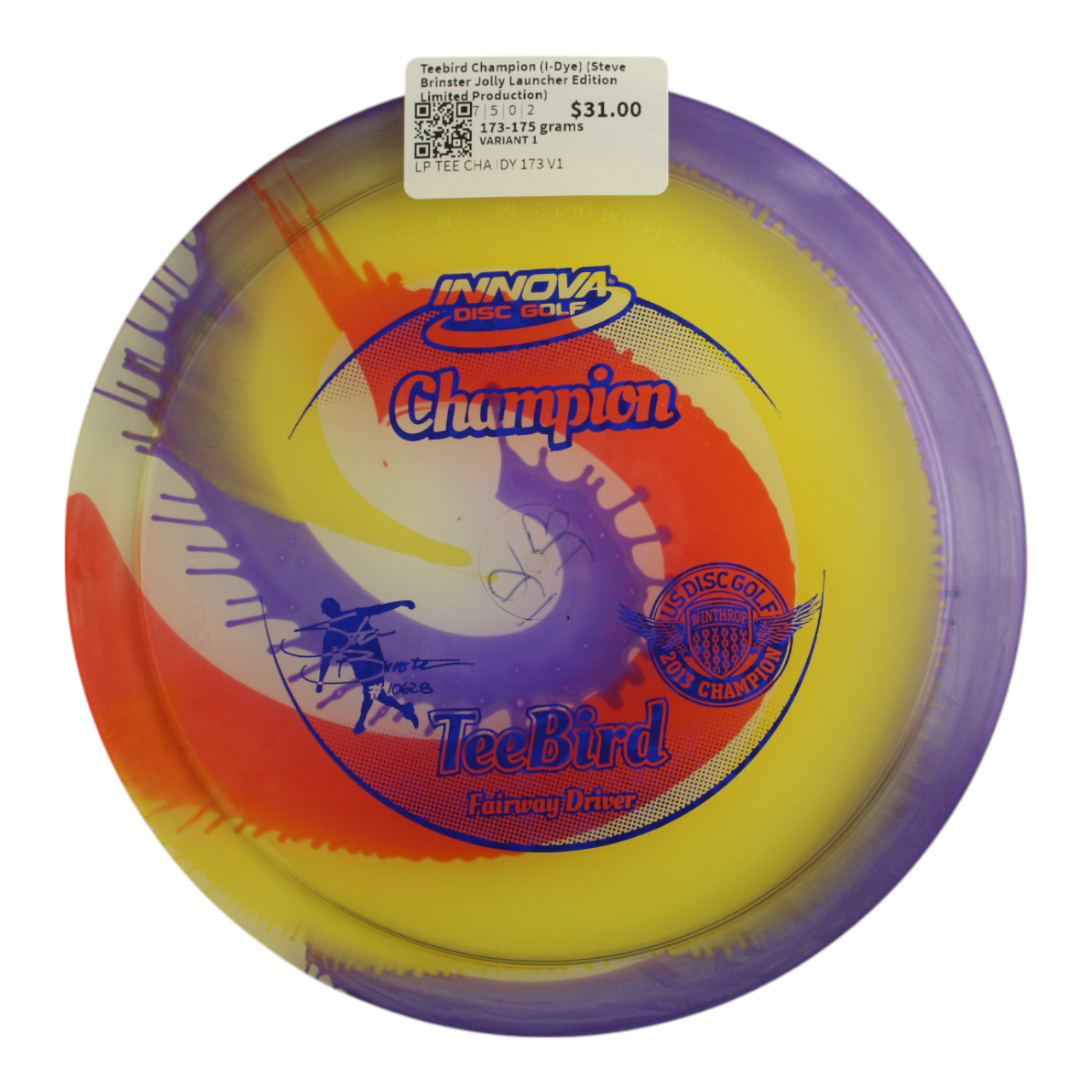 Teebird Champion (I-Dye) (Steve Brinster Jolly Launcher Edition - Limited Production)