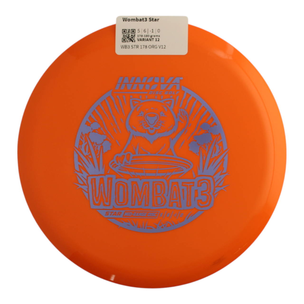 INNOVA DISC GOLF CANADA
Wombat3	Pemium Midrange understable	Flat Releases	Same flight pattern over time  good for Quick release	Increased Control
 and Grips Well		Low Stress	High Grip
Ideal for Controlled Shots

