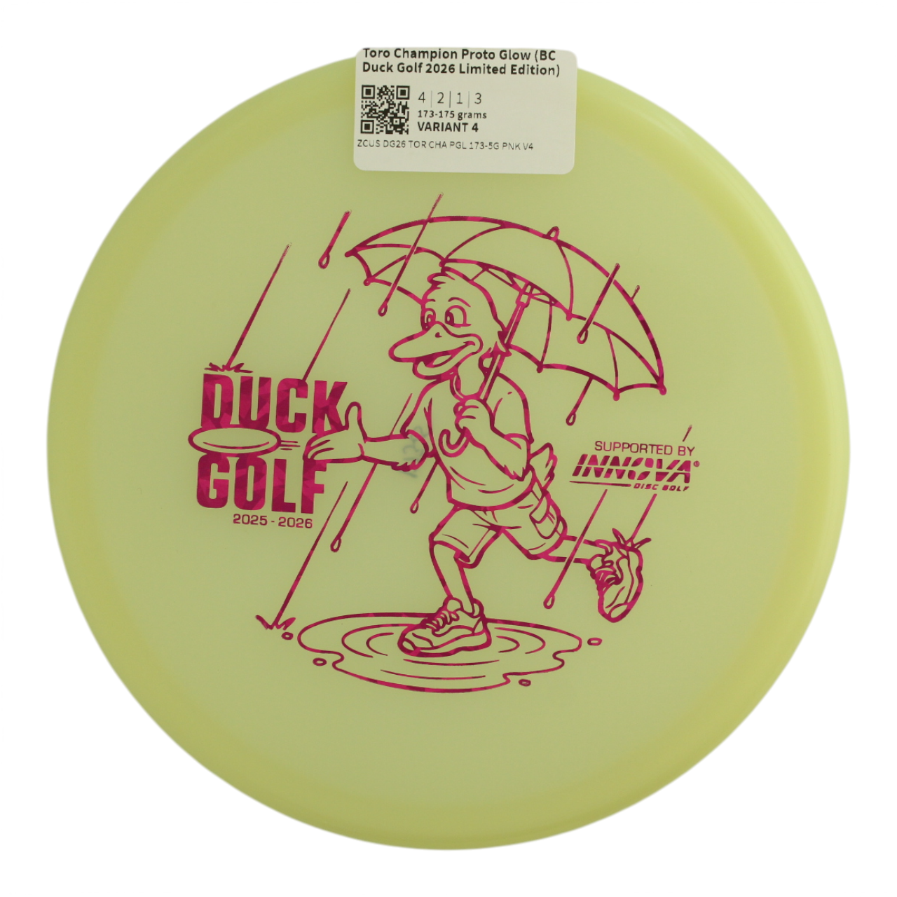 Toro Champion Proto Glow (BC Duck Golf 2026 Limited Edition)