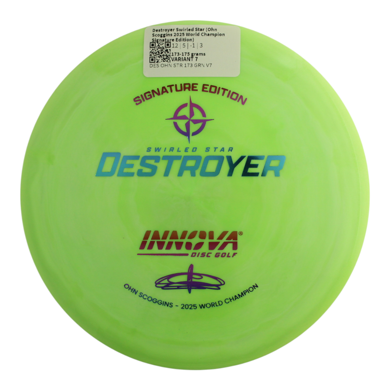 Destroyer Swirled Star (Ohn Scoggins 2025 World Champion Signature Edition)