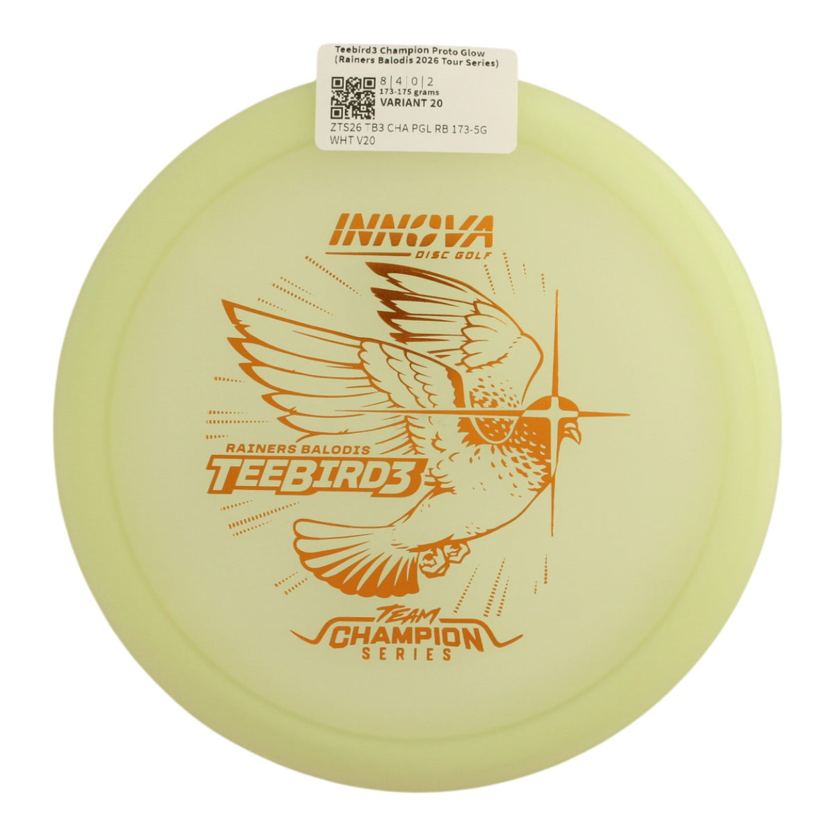 Teebird3 Champion Proto Glow (Rainers Balodis 2026 Tour Series)