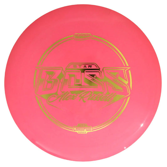 INNOVA DISC GOLF CANADA	Boss
Distance Driver	Grippy feel	Great durability	Flexible in cooler conditions	Great for distance and control	Maintains stability over time	Comfortable for grip
