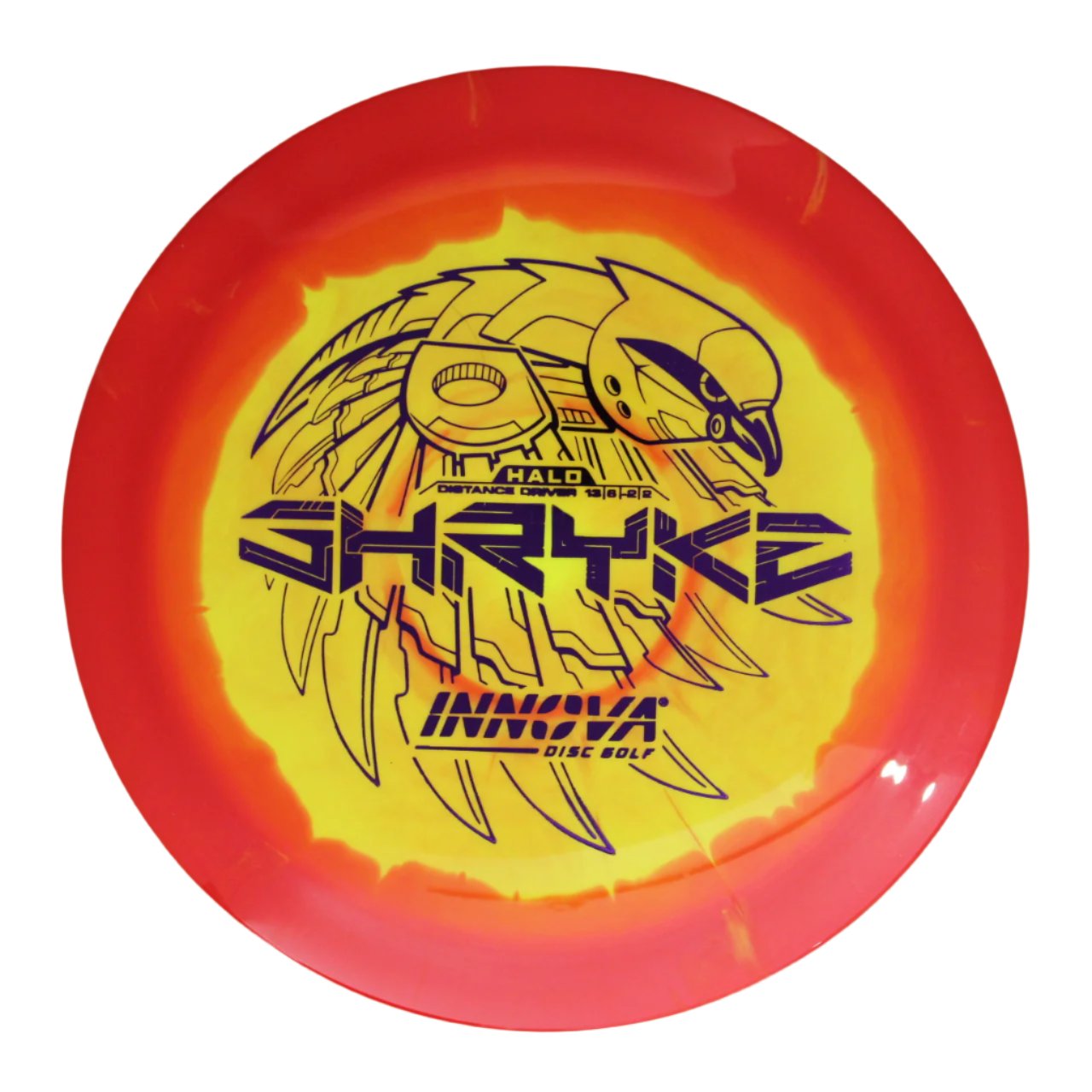Innova Disc Golf Canada Halo Star Shryke Distance Driver Superior grip soft	Great durability	Consistent understable flight path	Suitable for all skill levels	Good for distance and control	Versatile for different shots good glide
