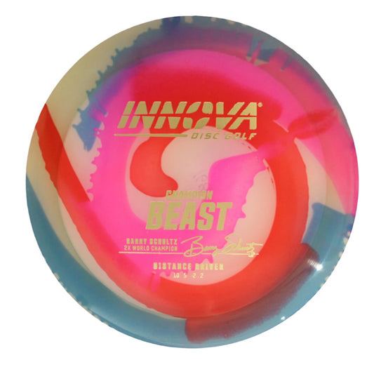 Innova Disc Golf Canada Champion I-
Dye Beast Distance Driver Innova Disc Golf Canada Champion Beast Distance Driver Distance Driver	Superior grip	Good durability	Consistent flight path	Suitable for all skill levels	Good for distance and control	Versatile for different shots
