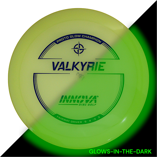 Innova Disc Golf Canada Glow Valkyrie Distance Driver  Grippy feel	Good durability	Flexible in cooler conditions	Great for distance and control	Maintains stability over time	Comfortable for grip Straight shots
