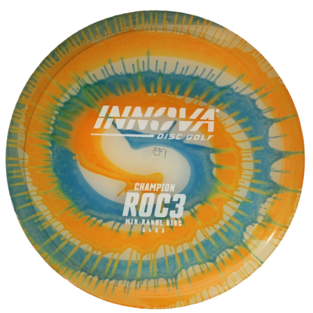 Innova Disc Golf Canada Champion I-Dye Roc3 Mid-Range Driver INNOVA DISC GOLF CANADA	Roc3
Midrange	Firm grip	High durability	Stable flight path		Resistant to scratches	Ideal for advanced players overstable low glide
forehand shots
